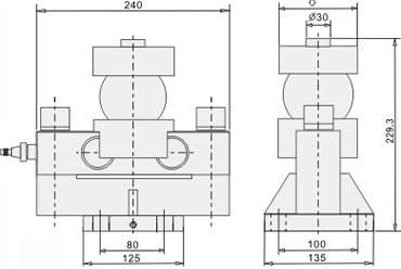 Double Ended Shear Beam Load Cell - Dimentions