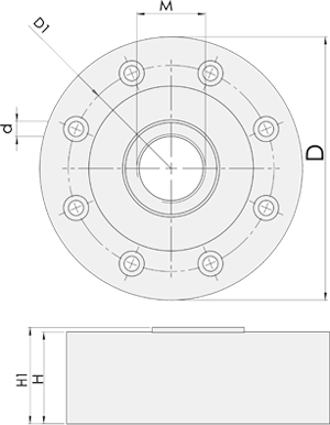 Pancake Load Cell - Dimentions