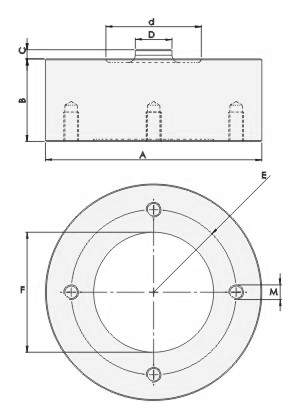 Compression Load Cell - Dimentions