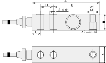 Single Shear Beam Load Cell - Dimentions