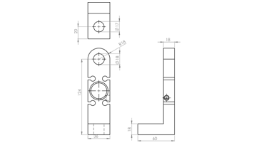 L-Type Load Cell - Dimentions