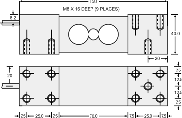 Platform Load Cell - Dimensions