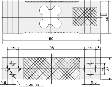 Parallel Beam Load Cell - dimensions