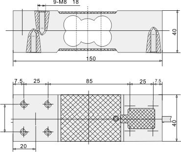 Aluminum Load Cell - dimensions