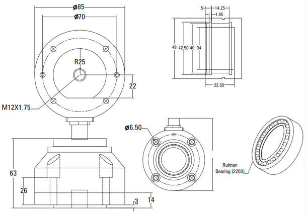 Web Tension Load Cell - Diagram